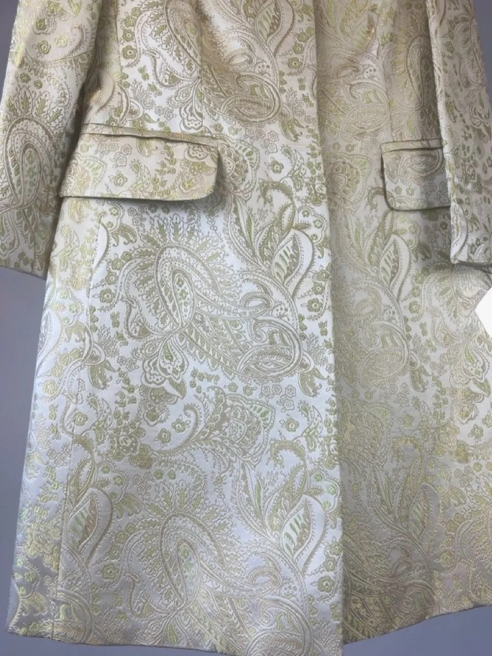 Banana Republic Vintage Ivory/Gold Topper Jacket Size XS - Picture 6 of 11